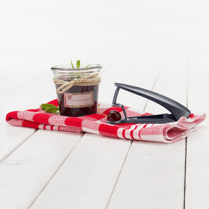 Westmark Cherry Pitter Tool “Kernex” - Heavy-Duty Cast Aluminum Pit Remover & Olive Pitter, German Ergonomic Seed Remover