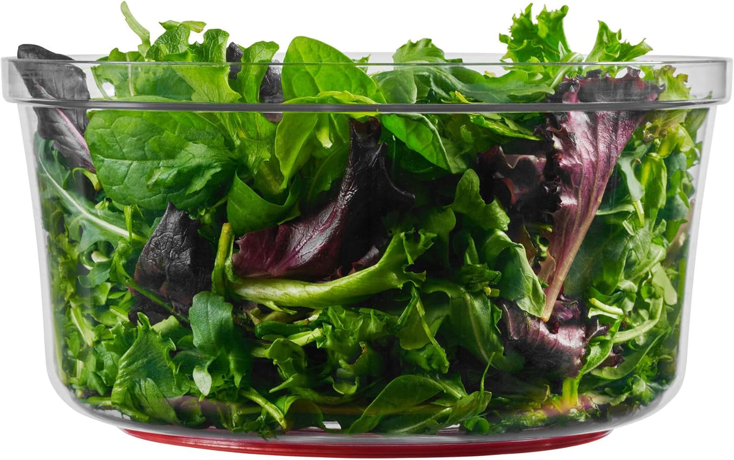CatCora Quickspin One-Handed Salad Spinner, Accelerated Pump-Action With Built-In Break For Perfectly Dried Salad Greens, Ergonomic Single-Hand Design