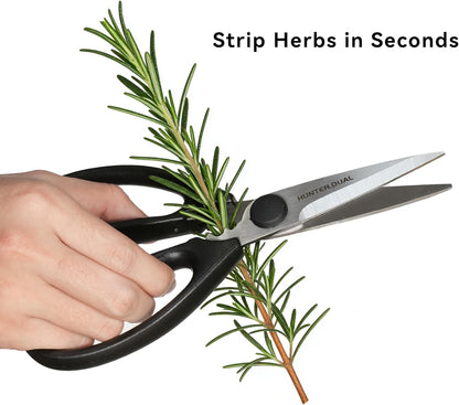 Kitchen Scissors for Food, HUNTER.DUAL Heavy Duty Come Apart Poultry Shears for Cooking, All Purpose for Cutting Chicken, Meat, Fish & Vegetables (Black, 8.26 Inch)