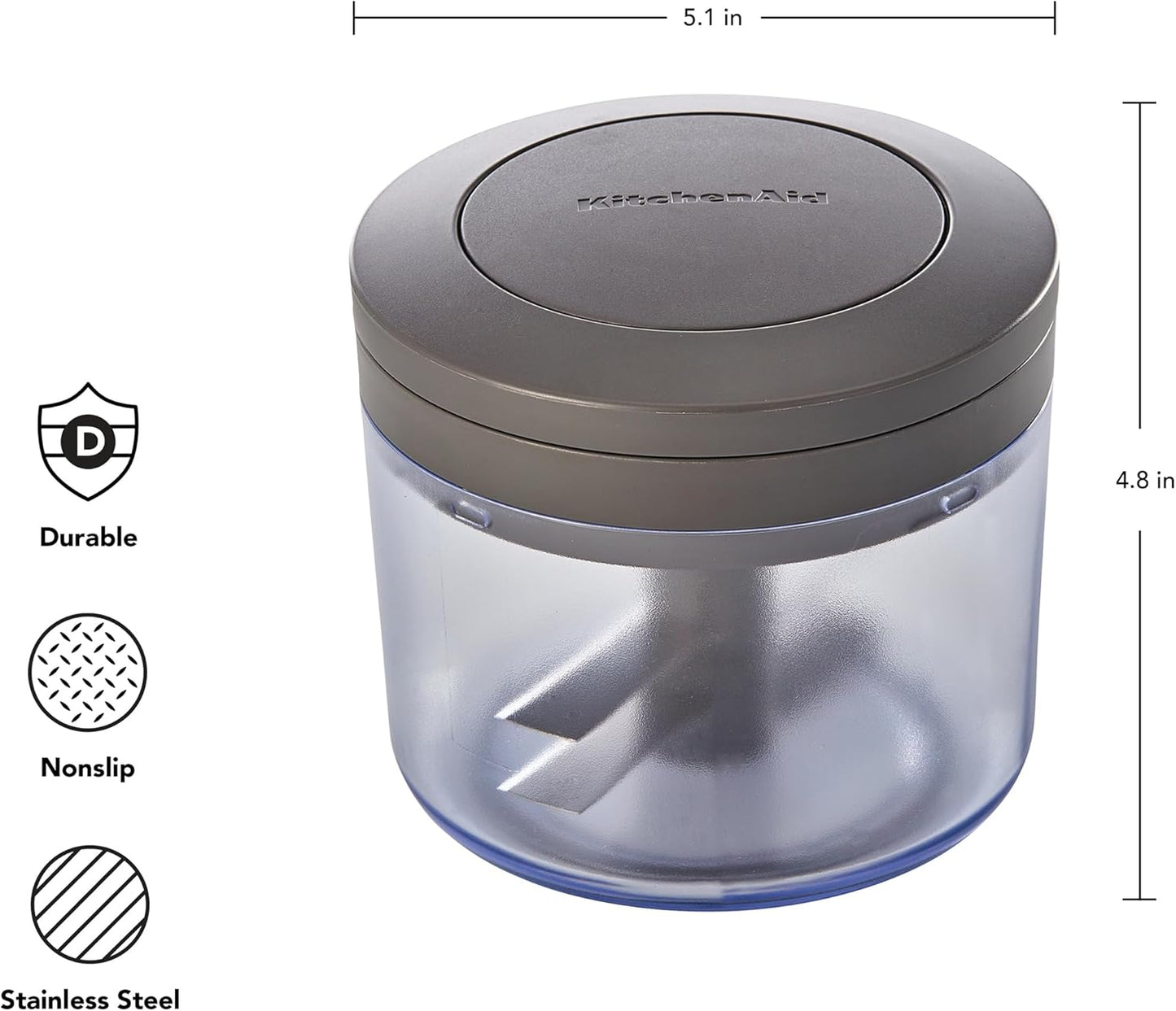 KitchenAid Manual Food Chopper, 3.8 Cup, Black