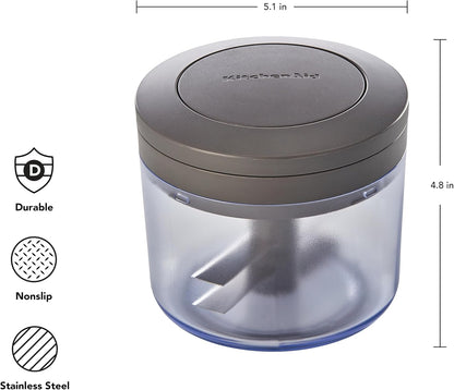 KitchenAid Manual Food Chopper, 3.8 Cup, Black