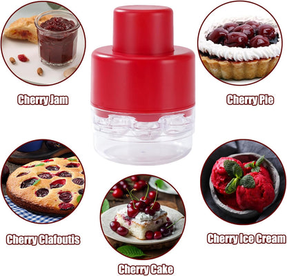 Multi Cherry Pitter Tool - 7 Holes Cherry Pit Remover with Hand-held Push Design, Quick Release and Save Your Time