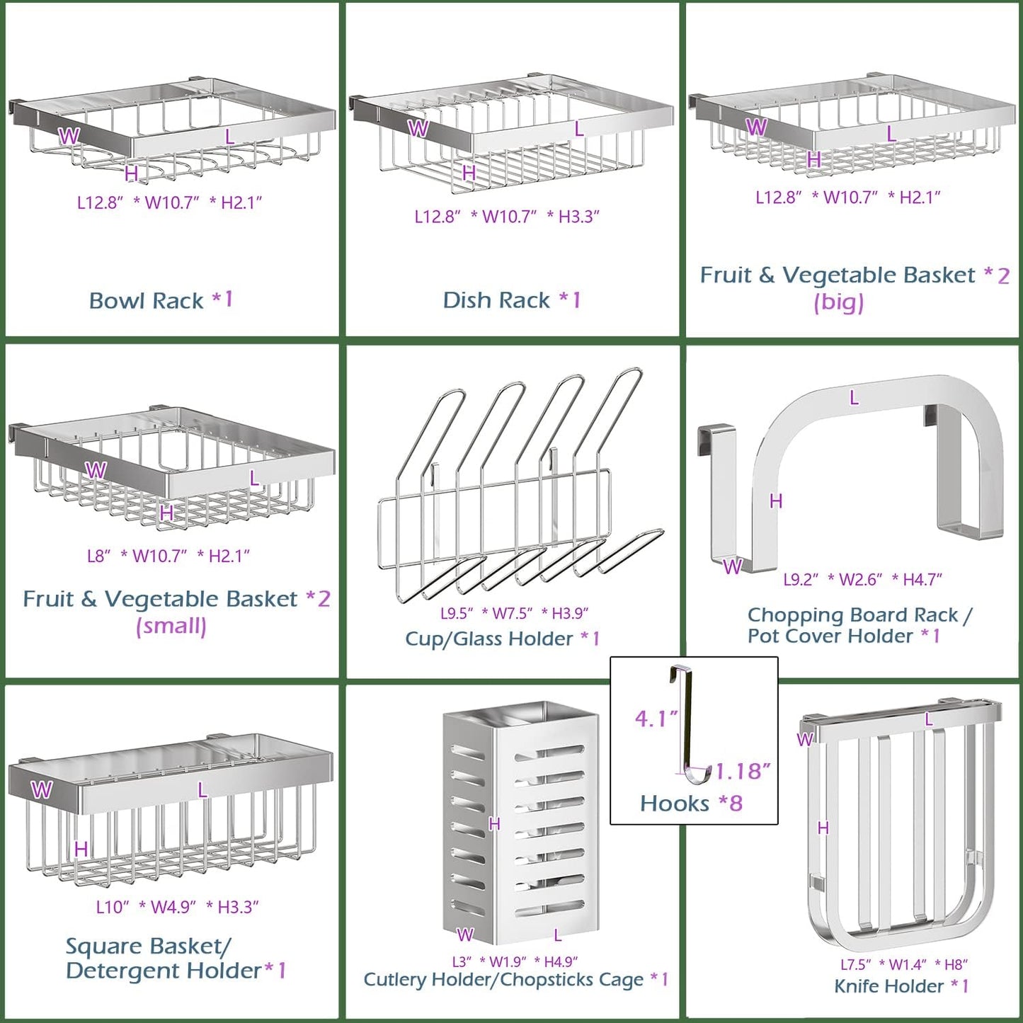 PUSDON Over the Sink Dish Drying Rack, 2 Tier Adjustable Large Capacity Stainless Steel Dish Rack for Kitchen Counter, Heavy Duty Space Saver Organizer with Utensil Holder, Black