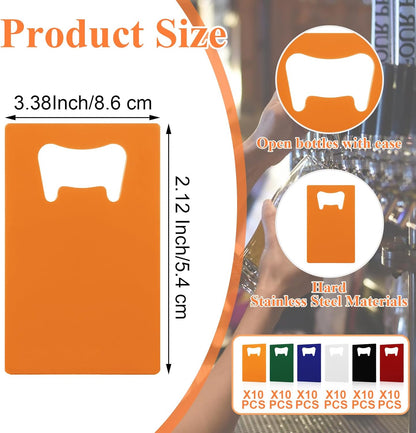QTLCOHD 20 Pack Flat Bottle Opener 7 Inch Stainless Steel Bottle Openers Bulk Black Beer Bottle Opener Bartender for Kitchen Bar or Restaurant