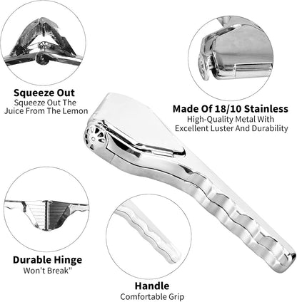 Lemon Squeezer, Stainless Steel Lemon Juicer, Manual Juicer for Lemon Citrus Lime Orange, Handheld citrus SqueezerSqueeze out as much juice as possible - drain every last drop