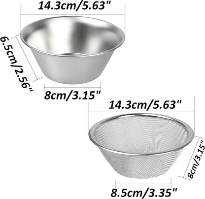 1 Pack Berry Baskets, Mini Strainer Stainless Steel Can Colander, Small Container for Berries/Strawberry/Grape/Cherry