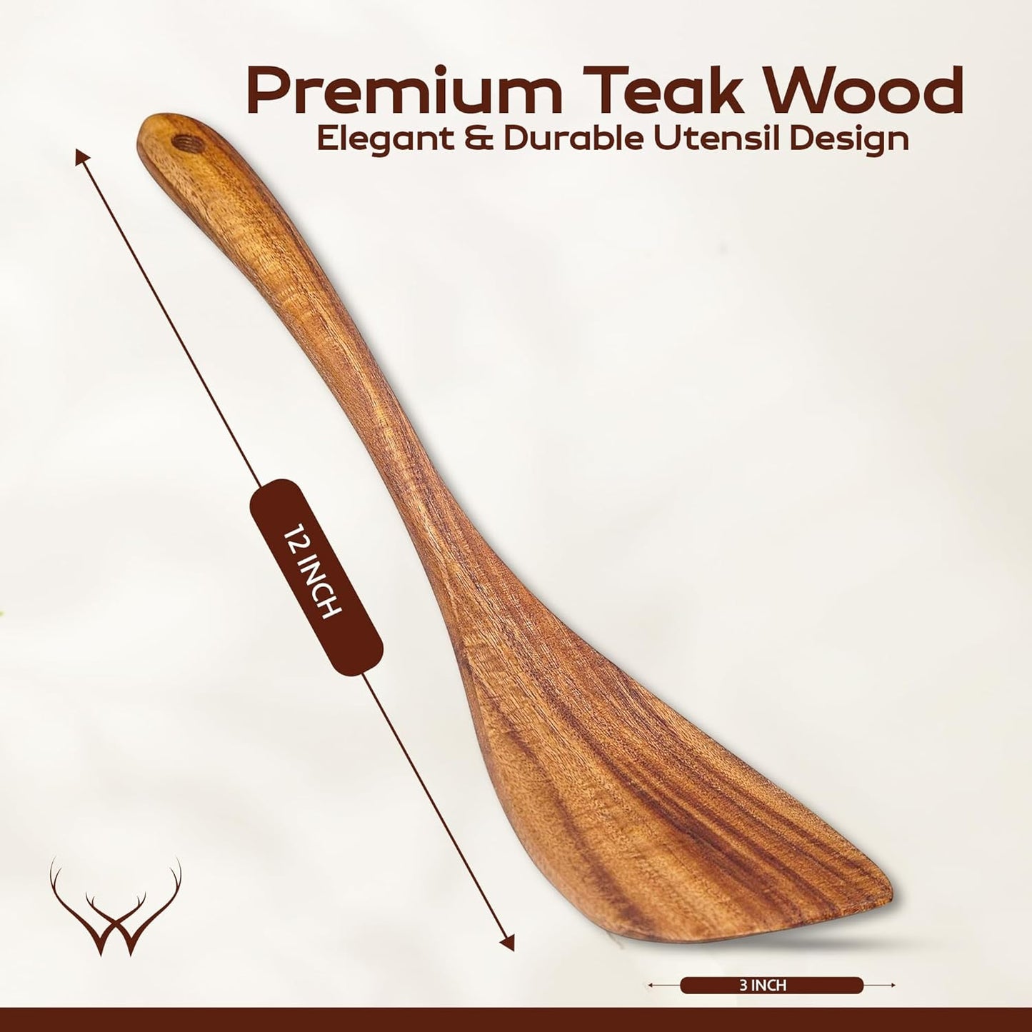 Skinny Spurtle for Sourdough Starter for Baking Tools - 12" Wooden Spurtle for Deep Jar & Dough Whisk - Sourdough bread baking supplies, Teak Wooden Spatula for Cooking