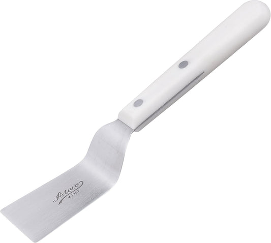 Ateco Slotted Spatula with 6 by 3-Inch Stainless Steel Blade, Plastic Handle, Dishwasher Safe