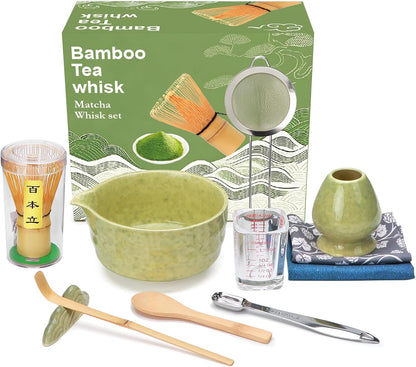 Maredash Matcha Whisk Set,Matcha Whisk,Matcha Set,Bamboo Whisk,Matcha Kit,Chasen Matcha Stirrer,Made from 100% Natural Bamboo,Durable and perfect for making matcha tea
