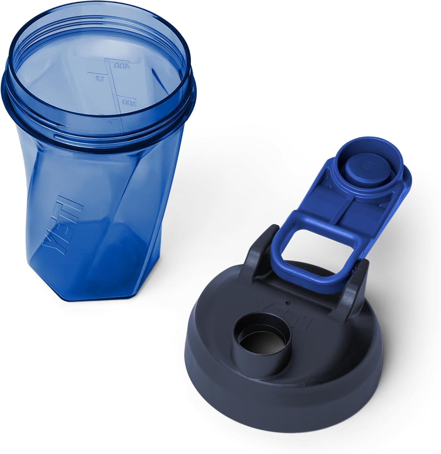 YETI Yonder Helimix Vortex Blender Shaker Bottle Holds up to 20oz | No Blending Ball or Whisk | USA Made | Portable Pre Workout Whey Protein Drink Shaker Cup | Dishwasher Safe, Clear