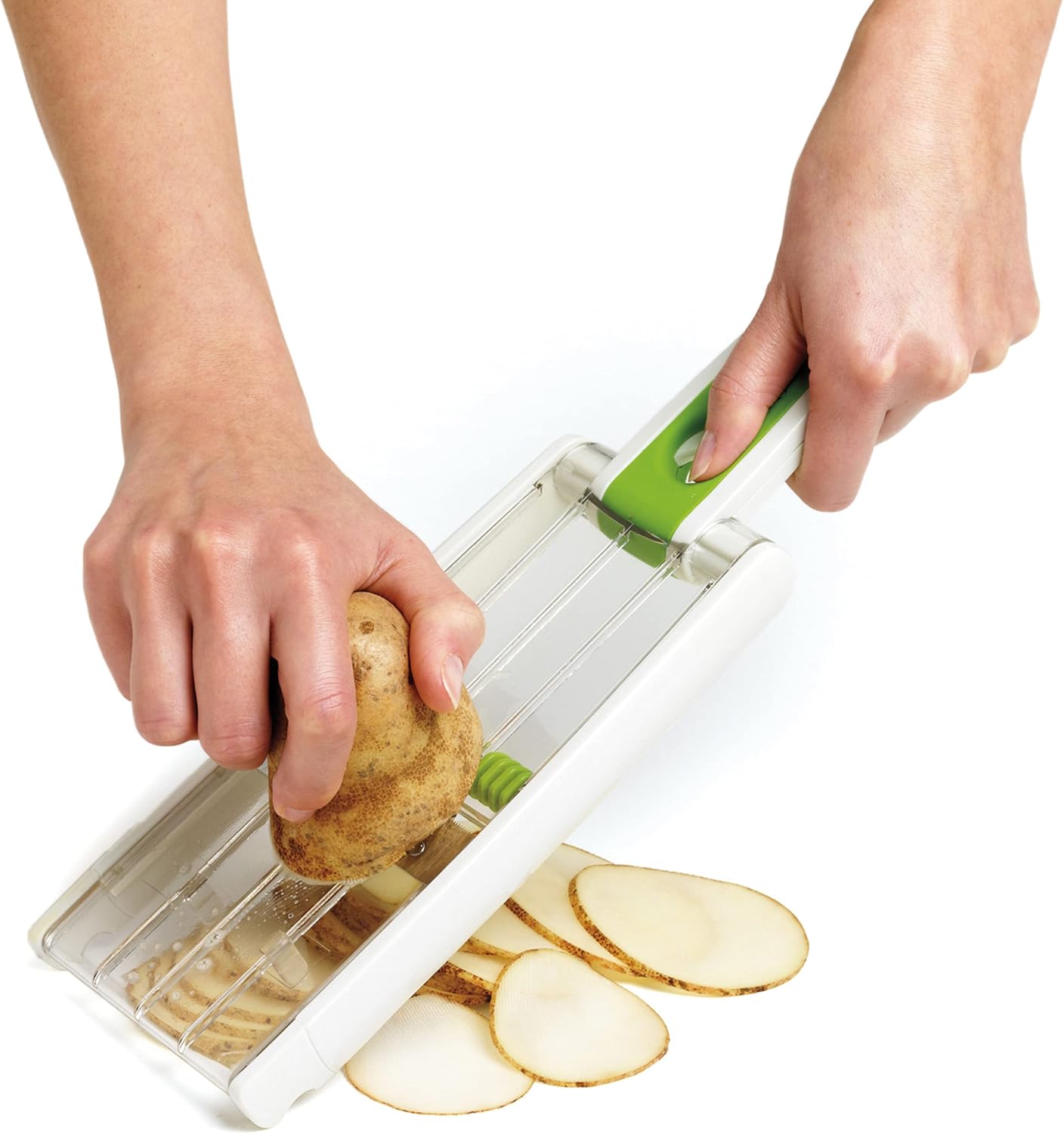 Chef'n Sleek Slice Handheld Collapsible Mandoline, Green