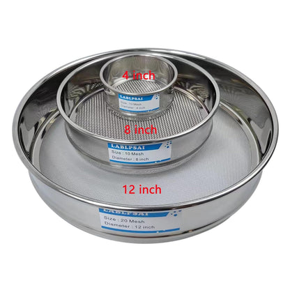 325 Mesh Lab Sieves 4" Diameter 304 Stainless Steel Wire Cloth Test Sieve for Industrial Laboratory Home