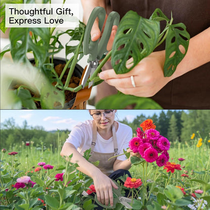 Housolution Flower Scissors, Strong Floral Shears, Premium Steel Garden Pruning Shears Garden Scissors Floral Fruits Leaf Scissors Hand Pruner Snip Trimming Tool for Gardening Flower Arrangement, Pink