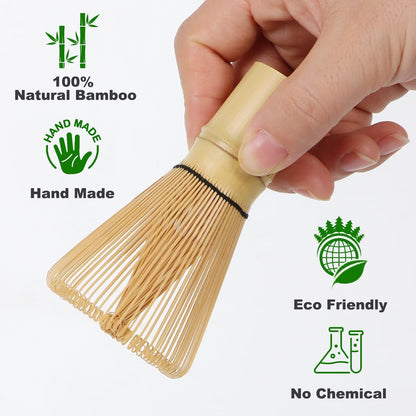 Matcha Whisk Set, Matcha Set, 6 Pieces, with Bamboo Whisk, Ceramic Bowl & Sifter Complete Matcha kit Tea Includes Scoop & Spout Bowl, Traditional Japanese Tea Accessories for Home (set of 6)