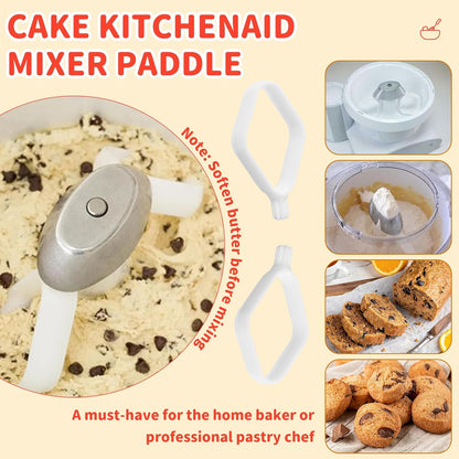 Cookie Paddles for Mixer Plus Universal Blender Biscuit Cake Dough Paddles Household Accessories Replacement Mixing Part - Pack of 2