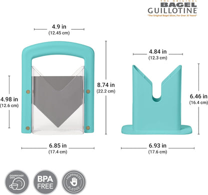 Hoan The Original Bagel Guillotine Universal Slicer, Silver, 9.25-Inch - Effortless Stainless Steel Slicer