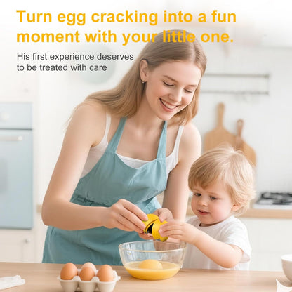 Egg Cracker, Silicone Egg Shell Opener, Cute Egg Shaped Design, Opens Eggs with Ease, A Little Happiness Boost for Your Kitchen. (Color: Red, 1-Pack)
