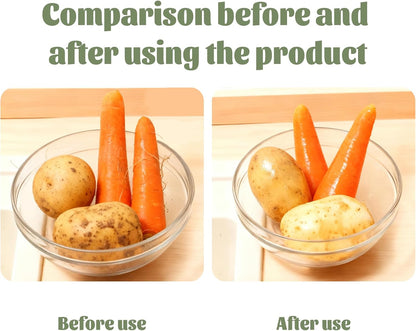 Vegetable Brush Scrubber for Food,2-in-1 Veggie Wash Brush with Peeler and Detachable Design