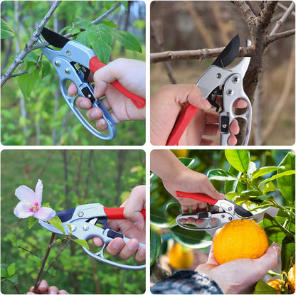 Premium Germany Pruning Shears, Work 3 Times Easier, Pruners Heady Duty, Sharp Garden Clippers Cut Fresh Flower, Hedge, Herb, Indoor Plants, Gardening Tools Scissors, Arthritis Weak Hand Snips