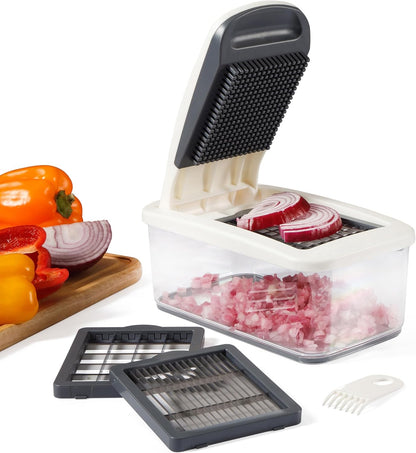 Calphalon Aero 5 in 1 Vegetable Chopper and Dicer, Food Chopper with Container