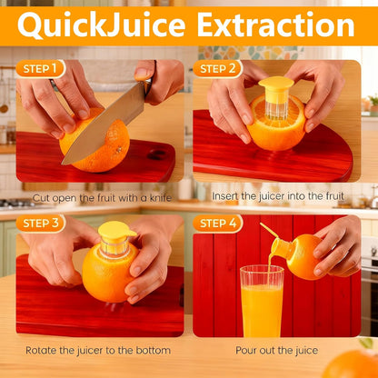 2 Pcs Lemon Squeezer Manual Lime Juice Extractor Clear with Lid Handheld Screw in Lemon Squeezer Citrus manual Juicer Portable Compact Juice Extractor for Citrus Fruits Cocktails Cooking