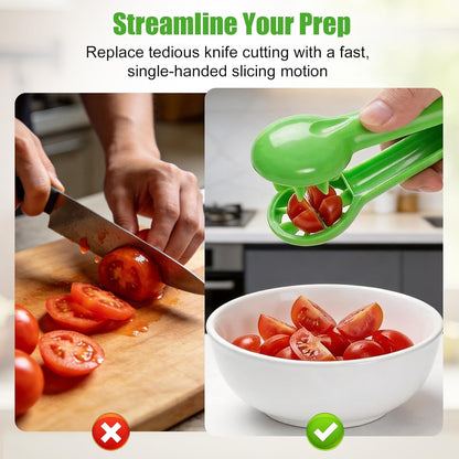 1PC 2026 New Grape Cutter Tool, Fruit Slicer Cuts Grapes, Cherry Tomatoes & Strawberries into 4 Pieces, Handheld Quarter Fruit Cutter Kitchen Gadget for Salad & Snack, BPA-Free