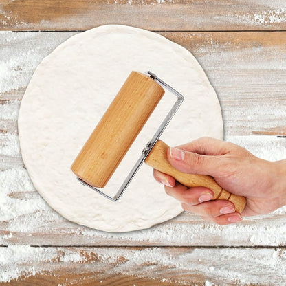 Small Rolling Pin, Pizza Dough Roller, Non Stick Wood Pastry Roller, Kitchen Wooden Rolling Pins for Baking Cooking Cookie Bread Tortilla Dumpling Fondant Clay (Style 2)