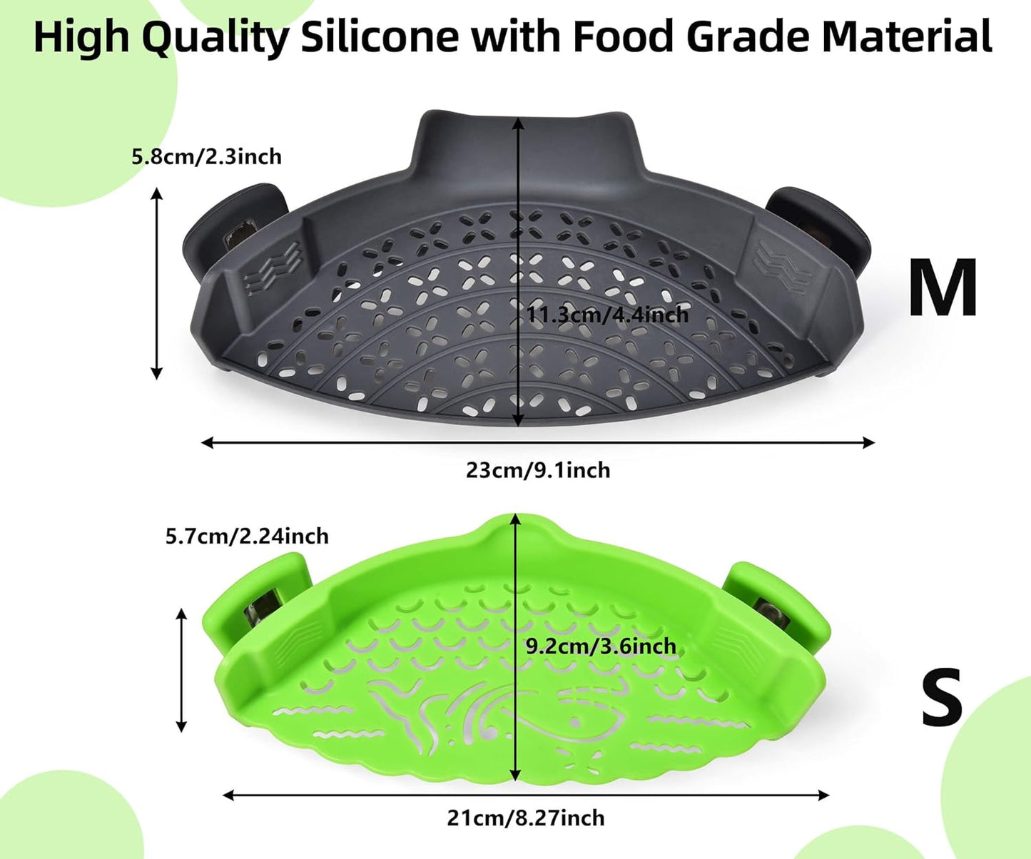 Strain Pot Strainer and Pasta Strainer - Adjustable Silicone Clip On Food Strainers for Pots, Pans, and Bowls - Kitchen Drainer Colander