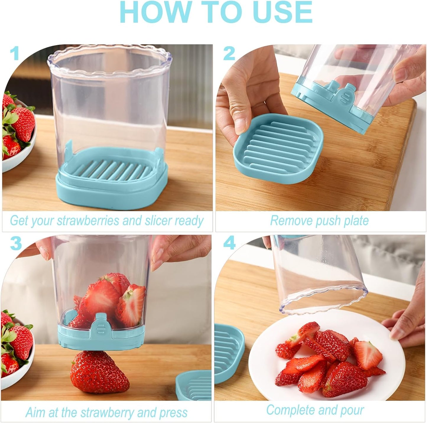 Fruit Slicer Cup: Strawberry Slicer, Strawberries Cutter Cup, Speed Cutter for Banana Grape Egg Kitchen Portable Slicing Tool(Pink)