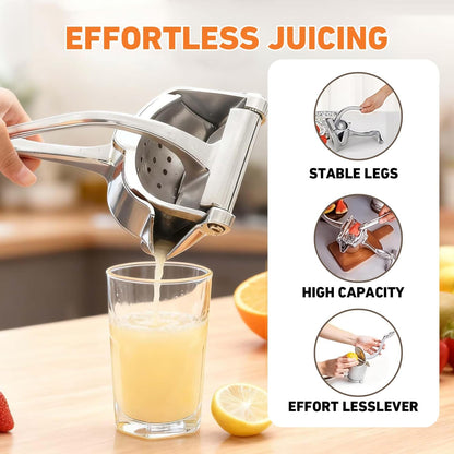 Hand Juicer Squeezer, Heavy Duty Fruit Juice Squeezer Handheld, Manual Juicer Hand Press with Ergonomic Grip, Cast Iron Juice Extractor for Lemon, Citrus, Orange, Lime, Grapefruit, Pomegranate (2PCS)