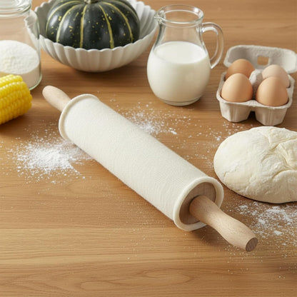4 Rolling Pin Covers 14.96 x 1.97 Inch Cotton White Rolling Pin Sock Sleeve for Non-Stick Dough Baking Absorbs Excess Flour So Pastries Come out Light and Flakey