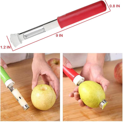 Premium Fruit Corer Set - Effortless Core Removal for Apples, Pears, and Pineapples - Upgraded Stainless 2 In 1 Corers, Pineapple Corer and Slicer Tool,Easy to Use and Clean