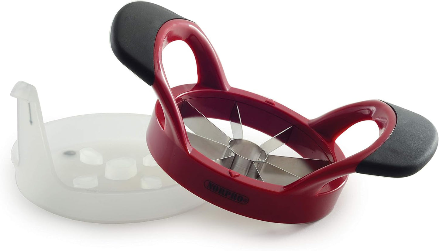 Norpro 5099 Grip Ez Fruit Wedger/Corer with Push Plate, 8 Sections