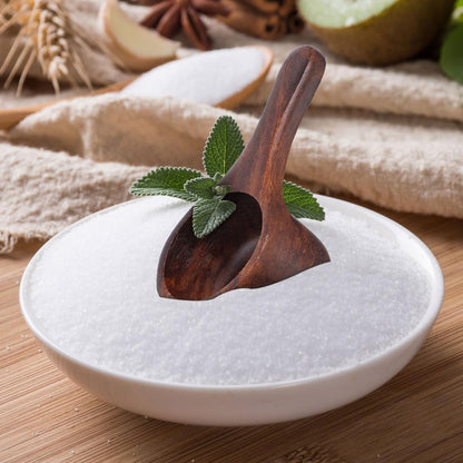 Yardwe 2Pcs Wooden Coffee Scoop Mini Measuring Spoons for Coffee Tea Sugar Milk Powder