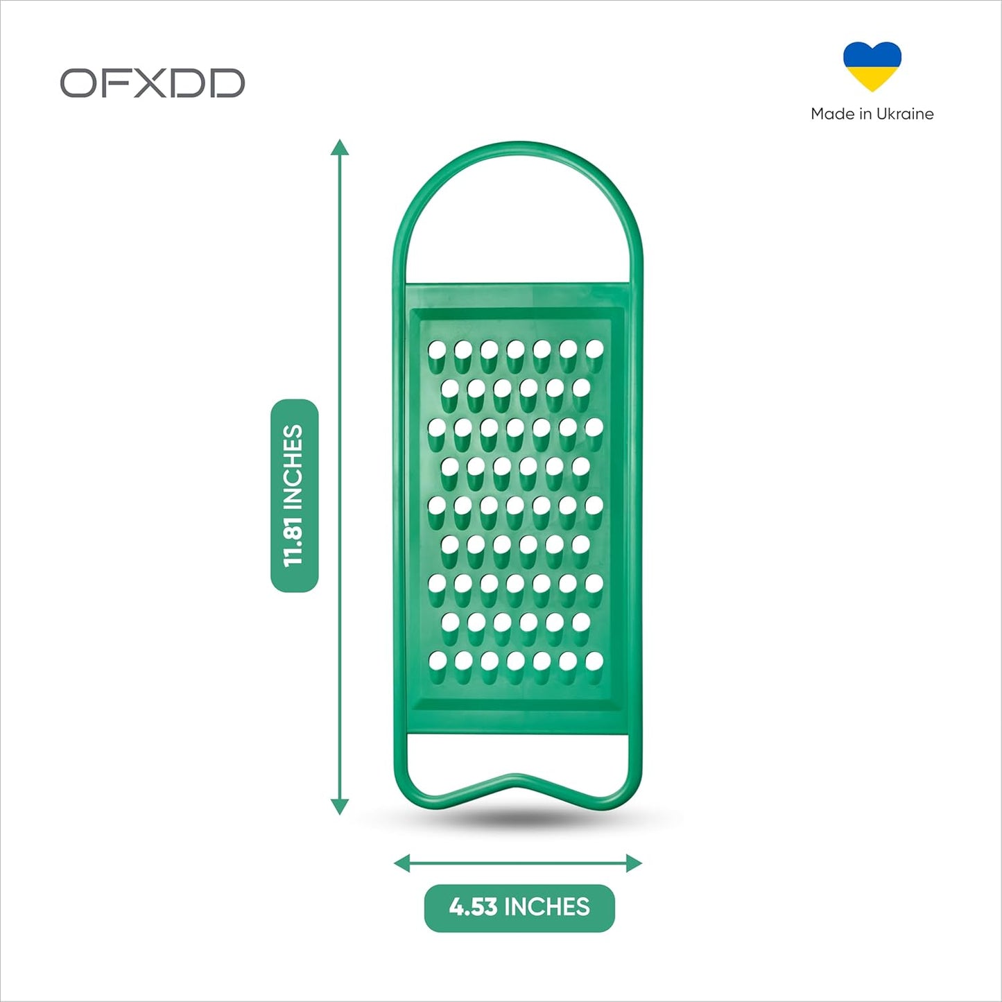 Graters for Kitchen - Shredder Kitchen with Handle - Flat Hand Grater - Plastic Graters, Peelers & Slicers for Potatoes, Carrots, Eggs, Mushrooms, Chocolate, Cheese