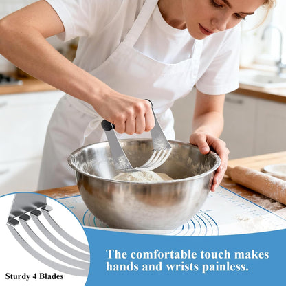 Biscuit Cutter Set, Dough Blender, Pastry Cutter, Biscuit Cutter, Dough Cutter,Pastry Cutter Set, Round Sifter,Baking Dough Tools for Cooking Cookies (3 Pcs/Set)