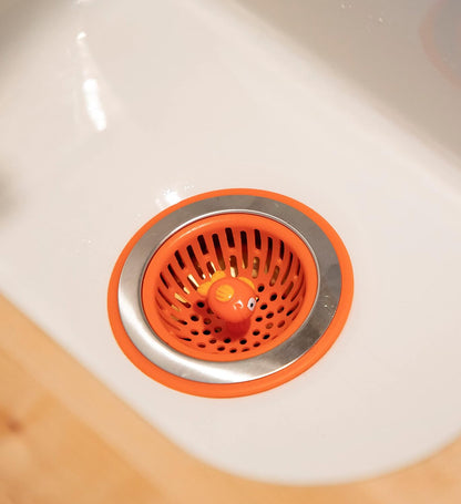 Joie Ribbit Kitchen Sink Strainer Basket, Fits All Standard Sinks, Stainless Steel, Cute Garbage Disposal Drain Cover, 4.5-Inch, Green Frog