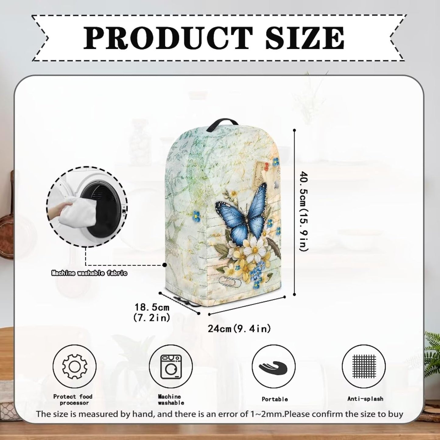 Coffee Pastry Blender Dust Cover with Drawstring Field Stand Mixer or Coffee Maker Cover Anti Fingerprint Polyester Appliance for Home Kitchen Decor