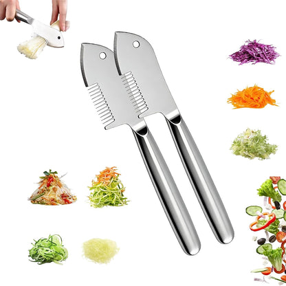 Stainless Steel Multi-purpose Julienne Peeler, Vegetable Julienne Slicer Quick & Easy Kitchen Shredder Tool, Precision Julienne Blade, Comfortable Handle & Hanging Hole for Fruit, Carrot (1Pcs)