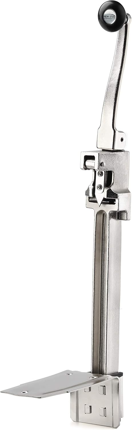 New Star Foodservice 7006841 Manual Table Can Opener with Plated Steel Base For Cans Up to 11” Tall