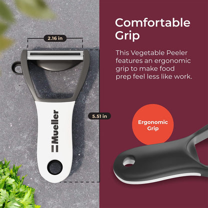 Mueller Ultra 4 in 1 Peeler Vegetable Peeler Kitchen Tool with Multiple Blades, Corn Stripper, Orange Peeler, Potato Eye Remover, Straight Blade Slicer