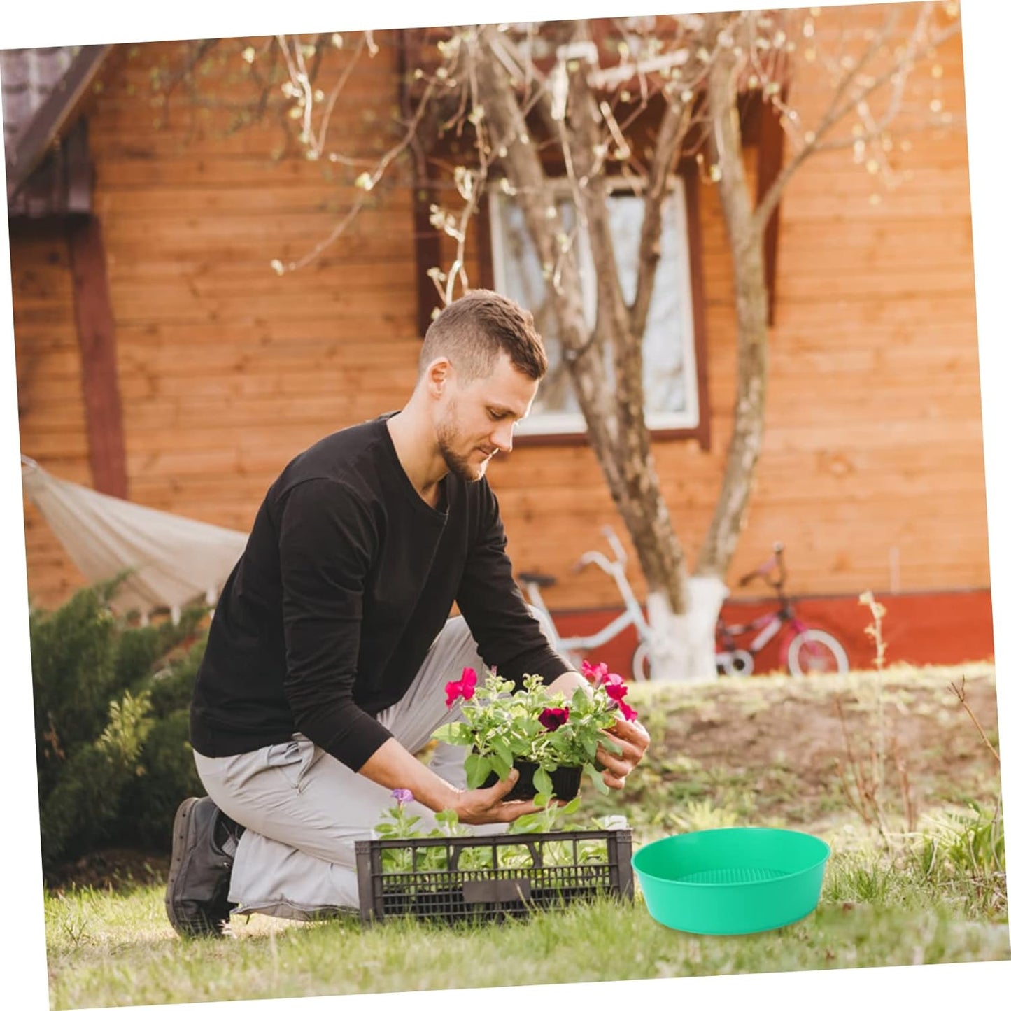 Bonsai Tools DIY Tools Mining Sand Sifter Mesh Filter Sifter Plastic Sand Grader Dispenser Gardening Supplies Stone Riddle Plastic Sieve Light