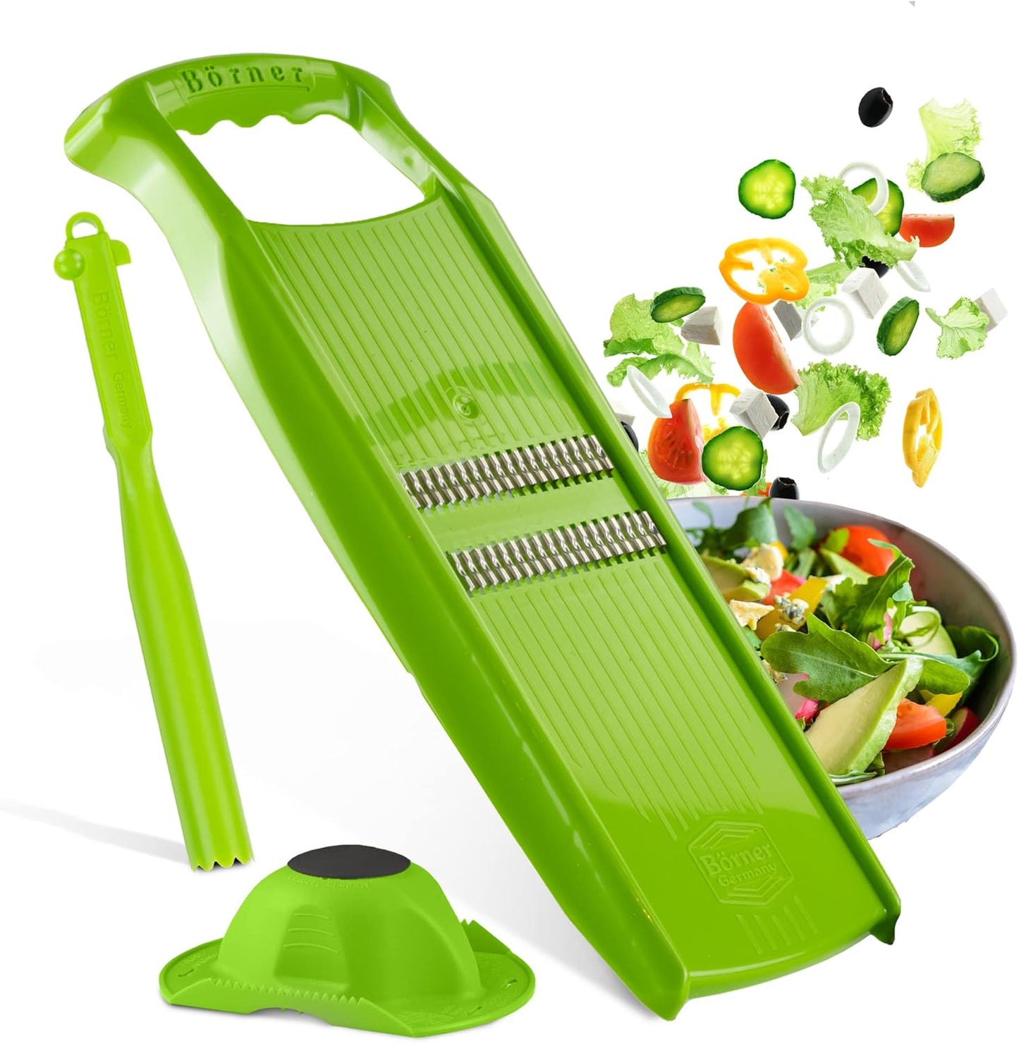 BORNER Roko PowerLine | Vegetable Grater Börner - Quality Made in Germany, Color:Orange
