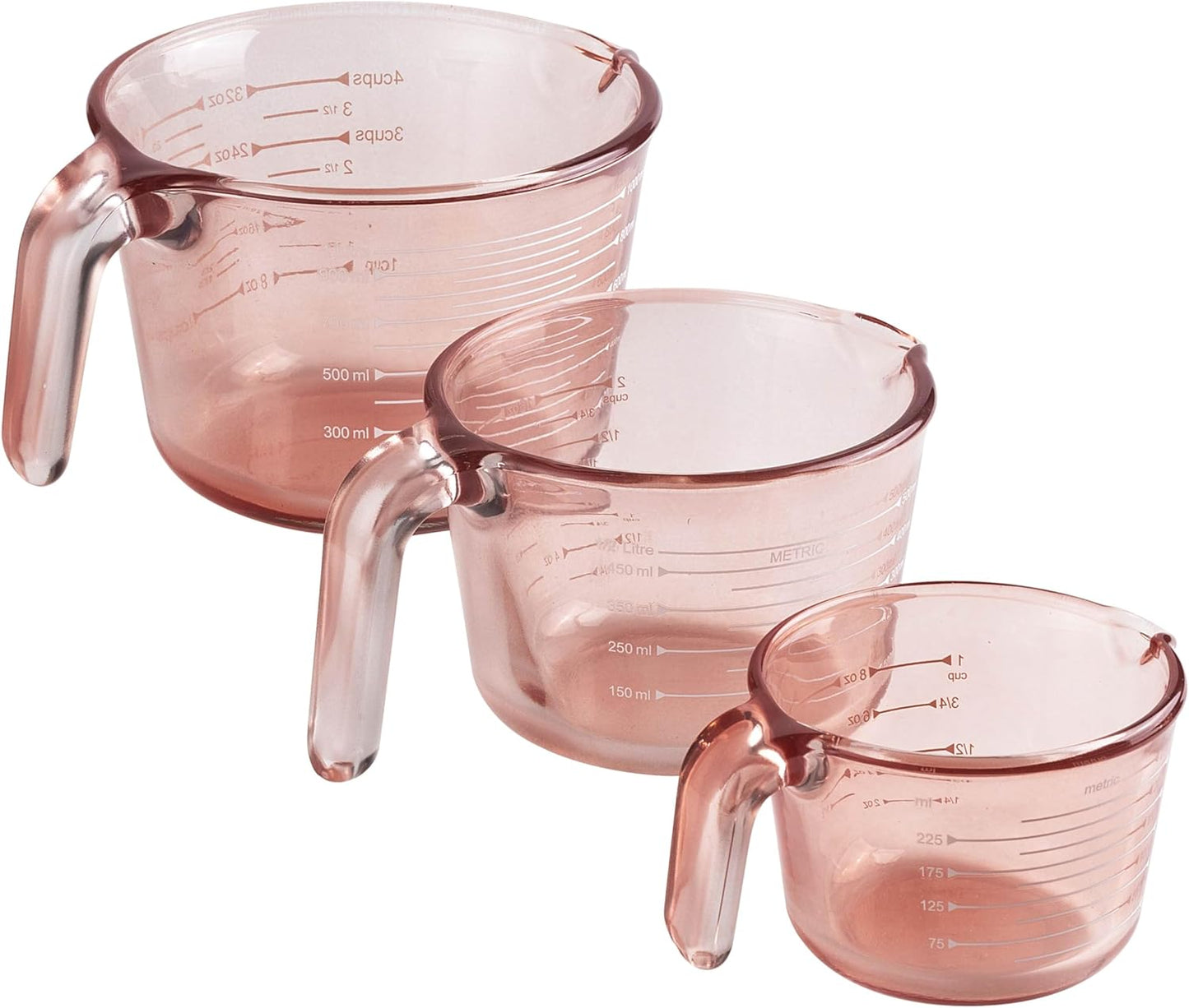 COOK WITH COLOR Glass Measuring Cups - Ideal for Cooking and Baking, Green