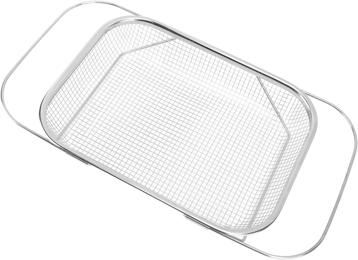Keenso Colander Strainer, Stainless Steel Over The Sink Strainer Basket with Handles, Fine Mesh for Draining Pasta and Fruits, Efficient Kitchen Essential for Food Lovers (Silver)