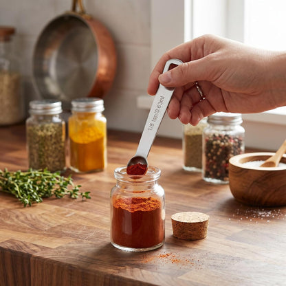 4 PCS 1/8 Teaspoon Measuring Spoon,Stainless Steel Mini Single Scoop,0.63mL Kitchen Tool for Home Cooks and Baking Kits