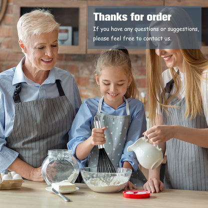 OYV 304 Stainless Steel Whisk Set, Dishwasher Safe Rustproof Metal Whisk, Professional Balloon Wire Whisks for Kitchen Cooking, Perfect For Blending, Whisking, Baking, Beating, 3 Packs (8" 10" 12")