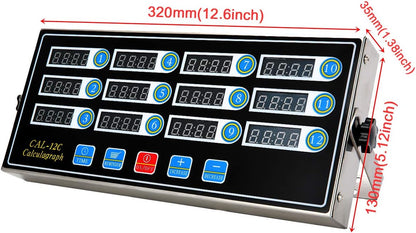 Kitchen Timers for Cooking, 8 Channel, Commercial Grade, Stainless Steel, LED Digital, Loud Alarm,