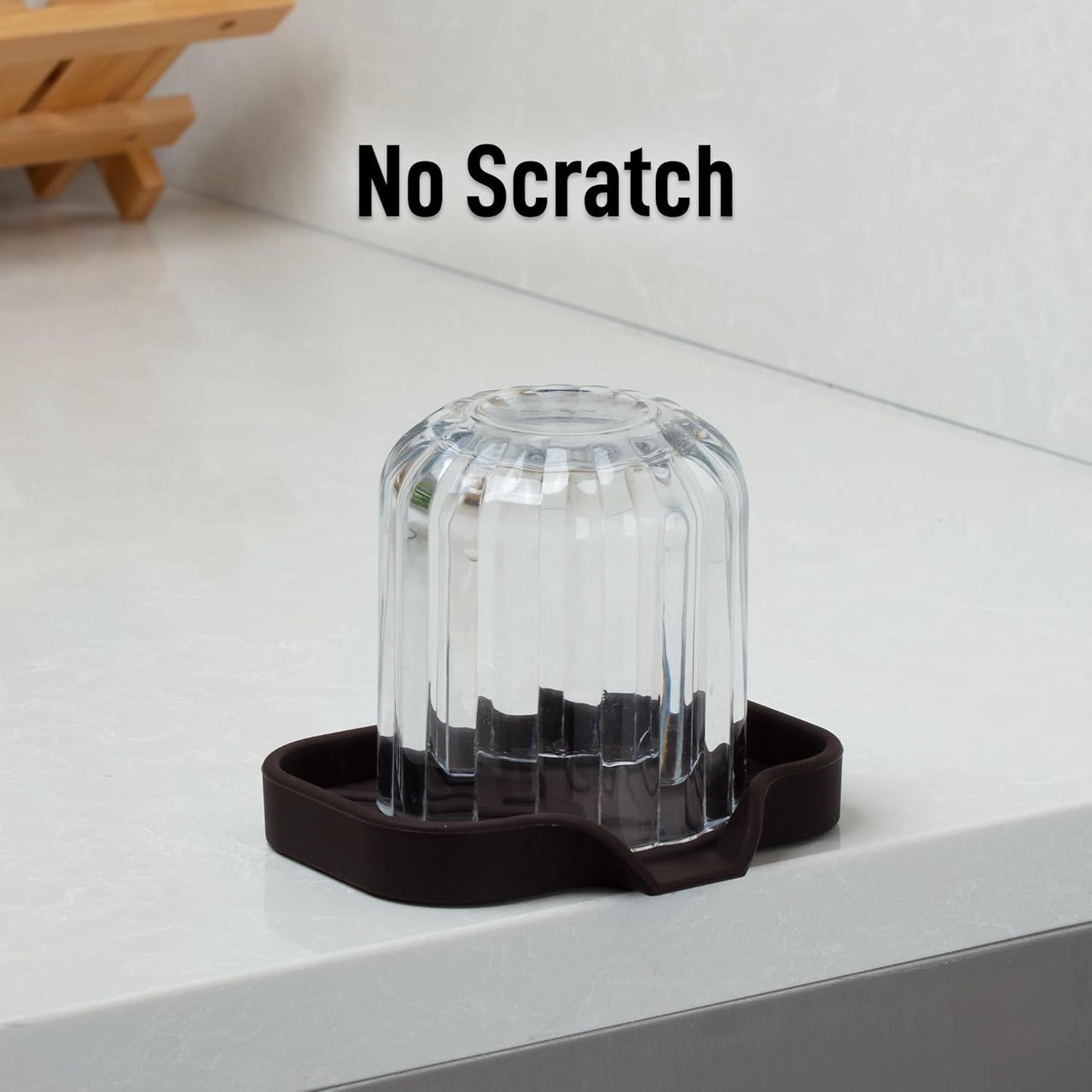 Zulay Kitchen (9x3.5in Sponge Holder for Kitchen Sink - Flexible Heavy-duty Multipurpose Sink Caddy - Counter Organizer for Kitchen, Bathroom, Makeup, Trinkets & More! (Grey)