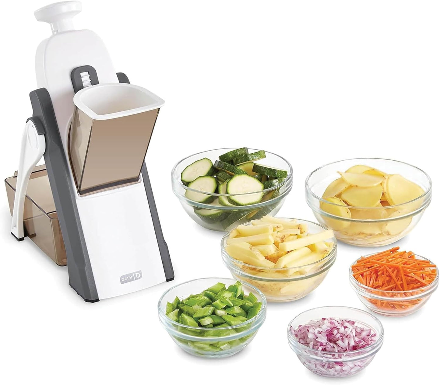 Dash Safe Slice® Mandoline - Compact, Foldable Food Slicer - Slice, Dice, Julienne & More - Perfect for Quick Food Prep - Recipe Guide Included - Aqua